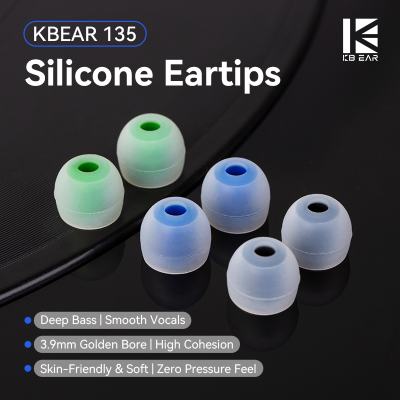 In Ear Monitor Iem - KBEAR 135 Ponteiras de Silicone 3.9mm