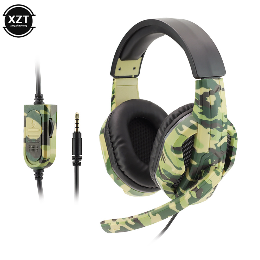 Gaming Headset Rgb - Camuflagem gaming headset 3.5mm aux jack