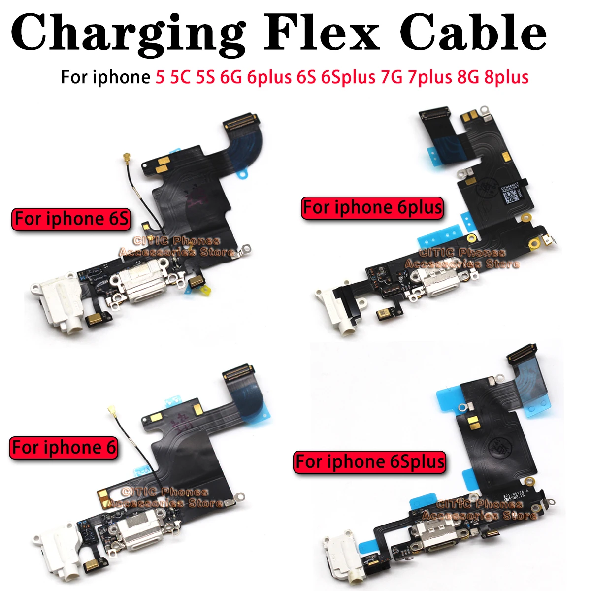 Wired Earphone Mic - 5 peças para iphone 6 6s
